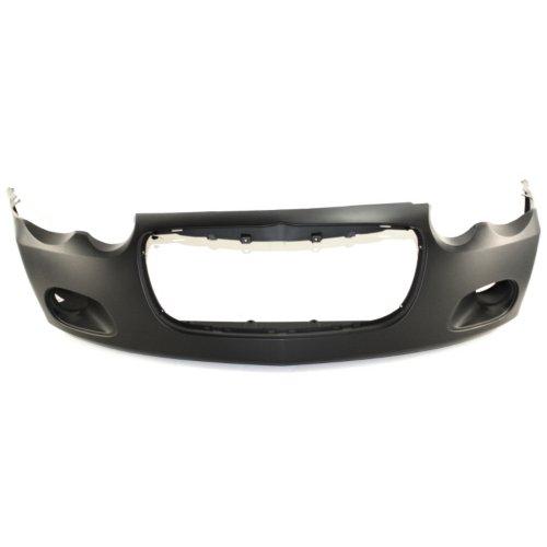 Chrysler 04-06 Sebring Front Bumper; w/ Fog Lamp Holes; Smooth; w/o Headlight Washer Hole; 4805896AB
