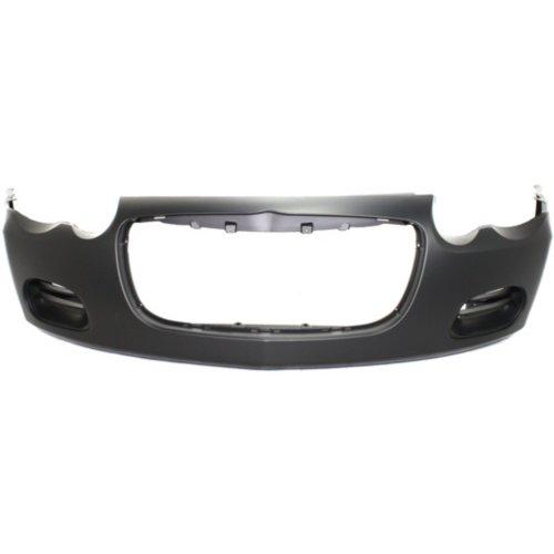 Chrysler 04-06 Sebring Front Bumper; w/o Fog Lamp Holes; Smooth; w/o Headlight Washer Hole; 4805890AB