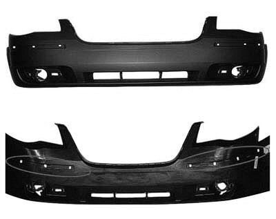 Chrysler 08-10 Town And Country Front Bumper; w/ Chrome Inserts; w/ Headlight Washer Holes; 1KG09TZZAB