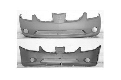 2005 Mitsubishi Galant Front Bumper Painted Dover White Pearl (W-69)