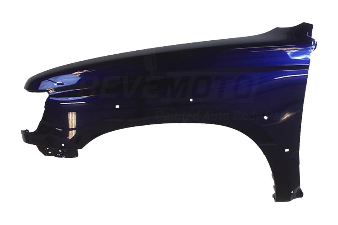 Painted Fender for 2000-2002 Toyota 4runner Driver Side Stellar Blue Pearl (8L7) Left Driver-Side ReveMoto Painted Auto Body Parts Replacement