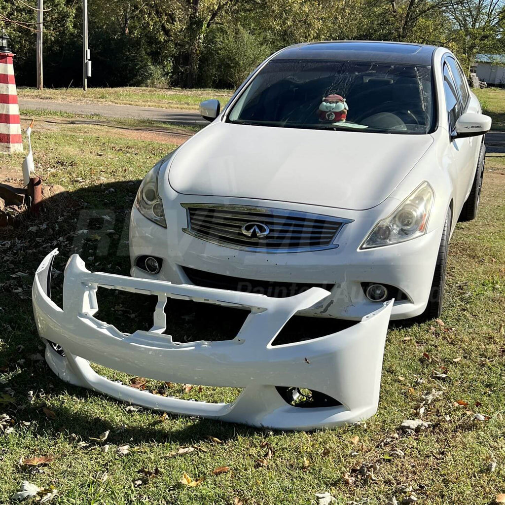 Painted Front Bumper Cover for 2010-2013 Infiniti G37 Moonlight White Pearl (QAA)(Sedan) - ReveMoto Painted Auto Body Parts 620221NH0H IN1000247