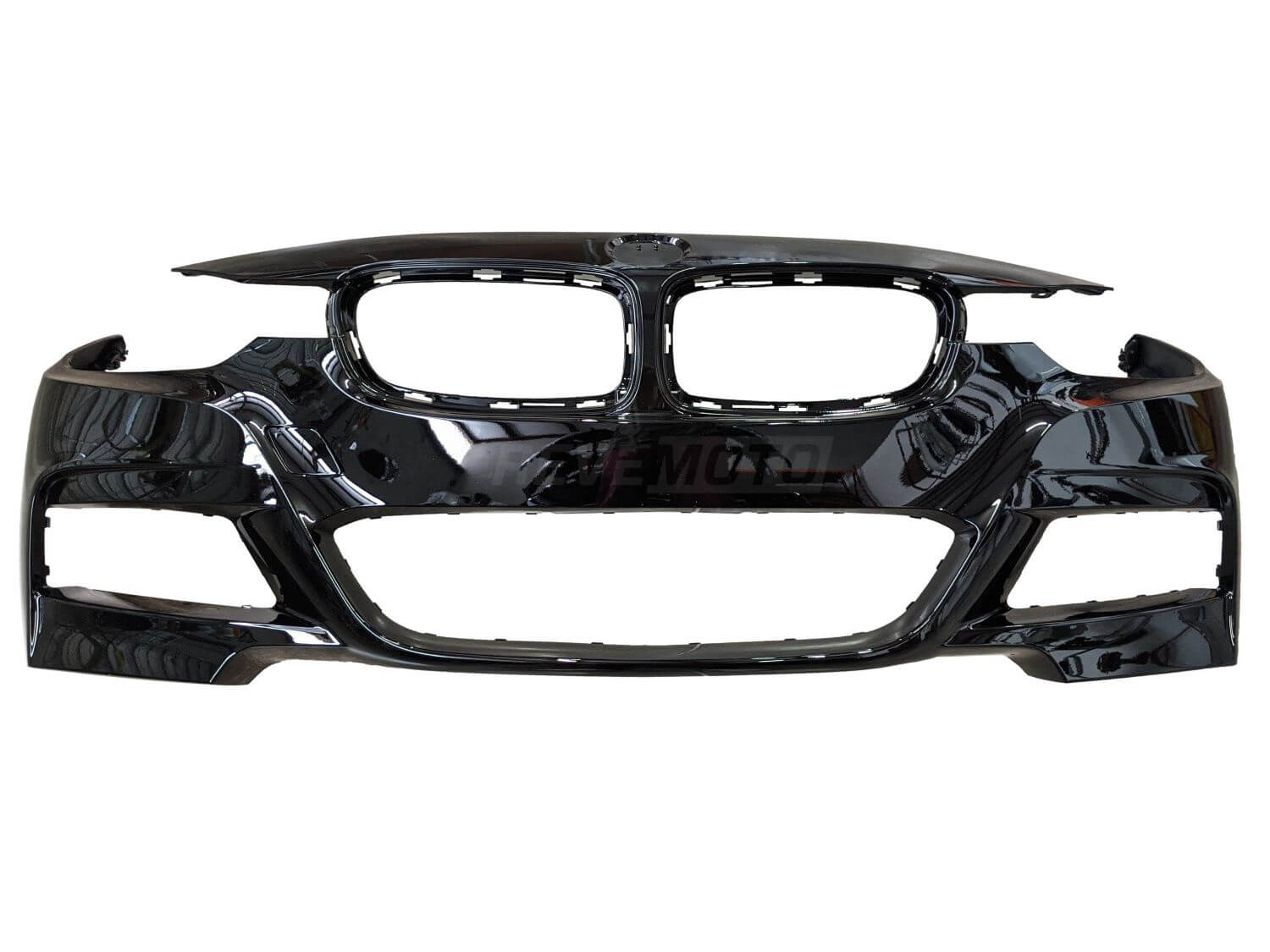 Painted Front Bumper Cover for 2013-2018 BMW 328i Jet Black (668) 51118067951 BM1000295