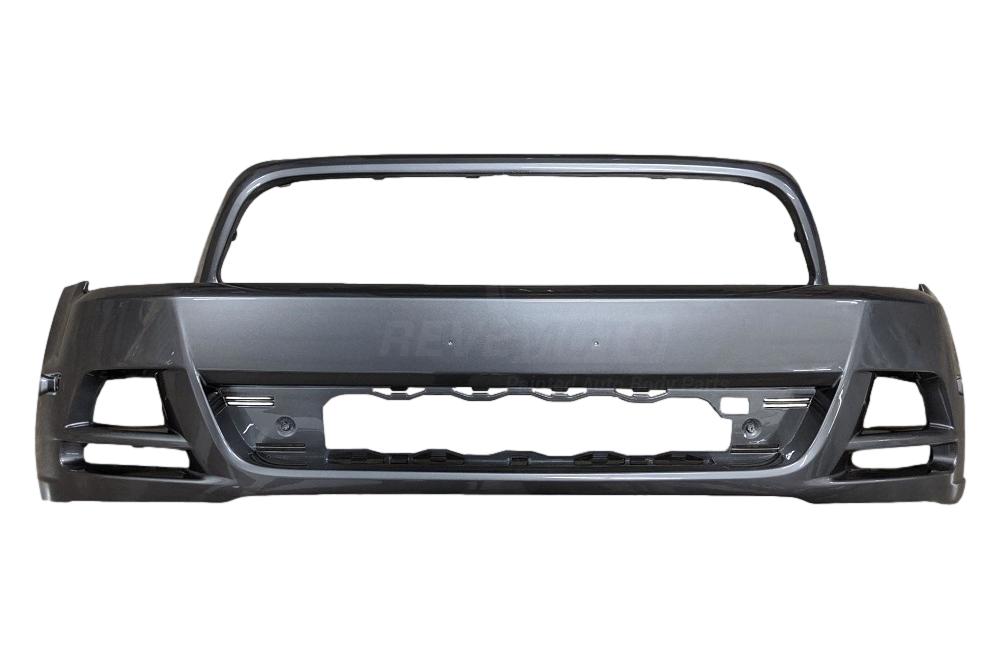 Painted Front Bumper Cover for 2013 2014 Ford Mustang Sterling Gray Metallic( UJ) Fits All Models (Except Shelby GT500) DR3Z17D957ABPTM FO1000670 ReveMoto Auto Body Parts Replacement 