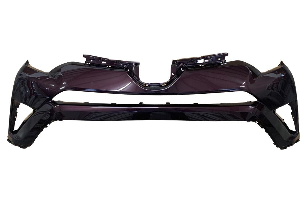 Painted Front Bumper Cover for 2016-2018 Toyota RAV4 (Aftermarket) Black Currant Metallic (9AH) 521190R914 TO1014105 ReveMoto Painted Auto Parts Replacement 