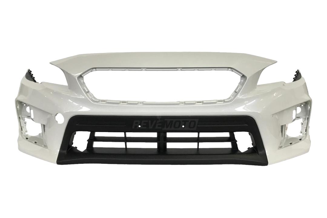 Painted Front Bumper Cover for 2018-2021 Subaru WRX STI Crystal White Pearl K1X WITH Textured Lower Center Area 57704VA050 SU1000190 