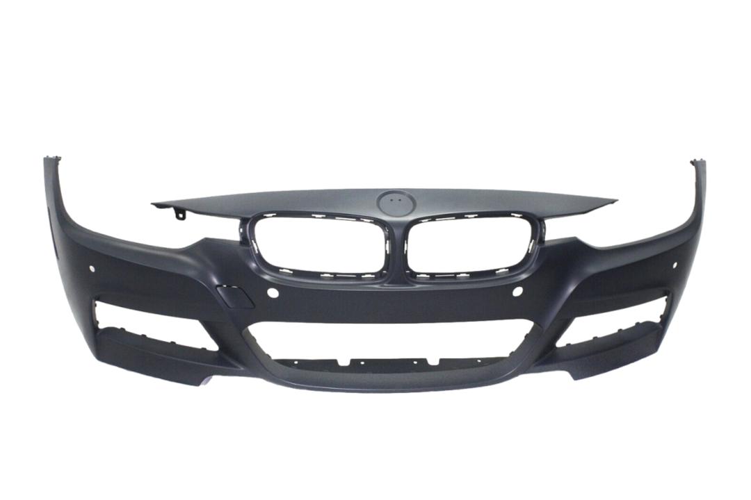 2013-2018 BMW 3-Series Front Bumper Painted_Sedan/Wagon | WITH: M-Package, Parking Distance Control Holes, Side View Camera Holes | WITHOUT: Head Light Washer Holes, Park Assistant Sensor Holes_ 51118067954_ BM1000293