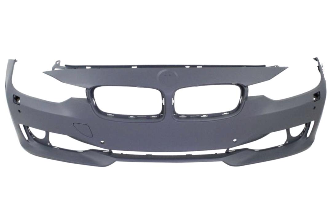 2012-2015 BMW 3-Series Front Bumper Painted_(Sedan/Wagon) WITH: Head Light Washer Holes, 4 Parking Distance Control Holes, Side Camera Holes | WITHOUT: M-Package, Molding Holes, 2 Park Assist Sensor Holes_ 51117327277_ BM1000261
