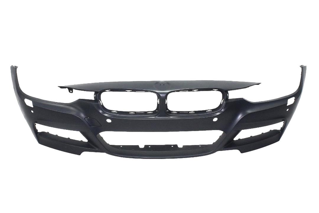 2012-2015 BMW 3-Series Front Bumper Painted_(Sedan/Wagon) WITH: Head Light Washer Holes | WITHOUT: M-Package, Molding Holes, Parking Distance Control Holes, Park Assist Sensor Holes_ 51117293019_ BM1000260
