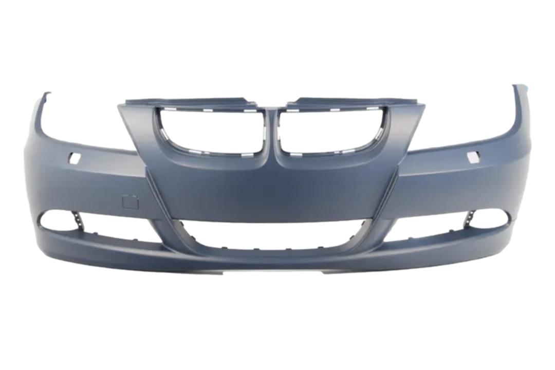 2006-2008 BMW 3-Series Front Bumper Painted_(Sedan/Wagon) WITH: Head Light Washer Holes | WITHOUT: Park Assist Sensor Holes, Parking Distance Control Holes_ 51117170052_ BM1000179