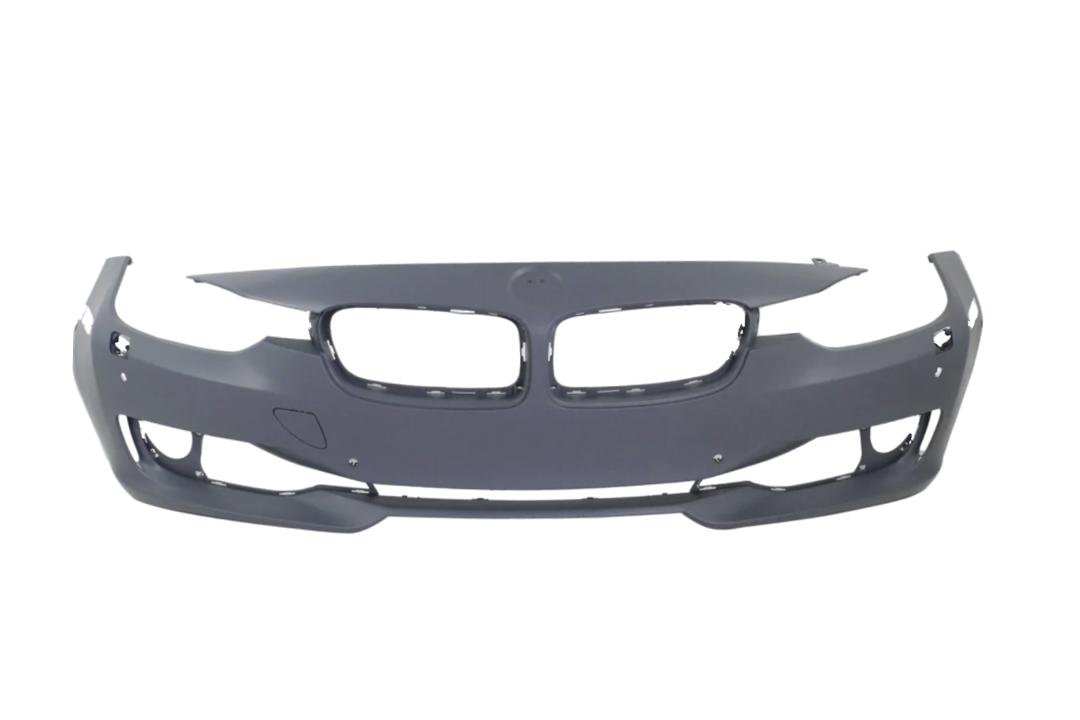 2012-2015 BMW 3-Series Front Bumper Painted_WITH: Head Light Washer Holes, Parking Distance Control Holes, Park Assist Sensor Holes | WITHOUT: M-Package, Molding Holes, Side Camera Holes_ 51117293017_ BM1000258