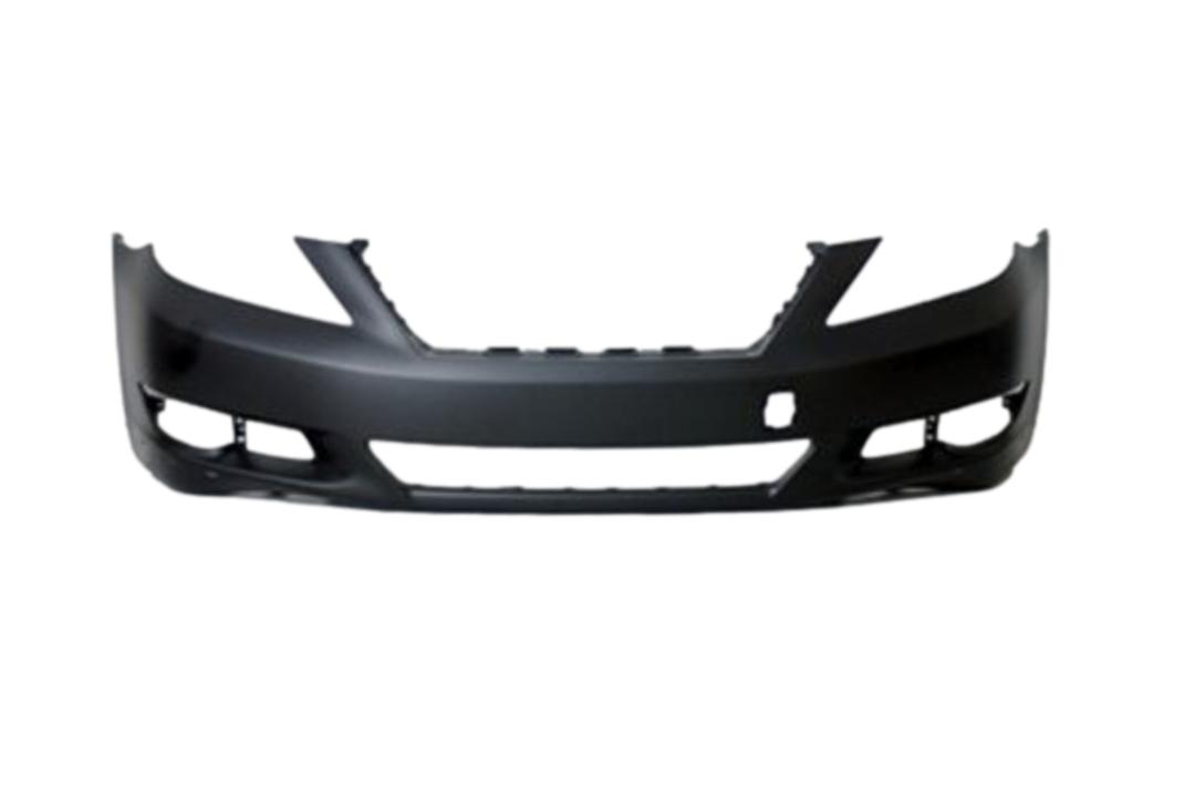 2010-2012 Lexus LS460 Front Bumper Painted_WITH: Sport Package, Spoiler Holes | WITHOUT: HL Washer Holes, Park Assist Sensor Holes_ 521195A921_ LX1000202