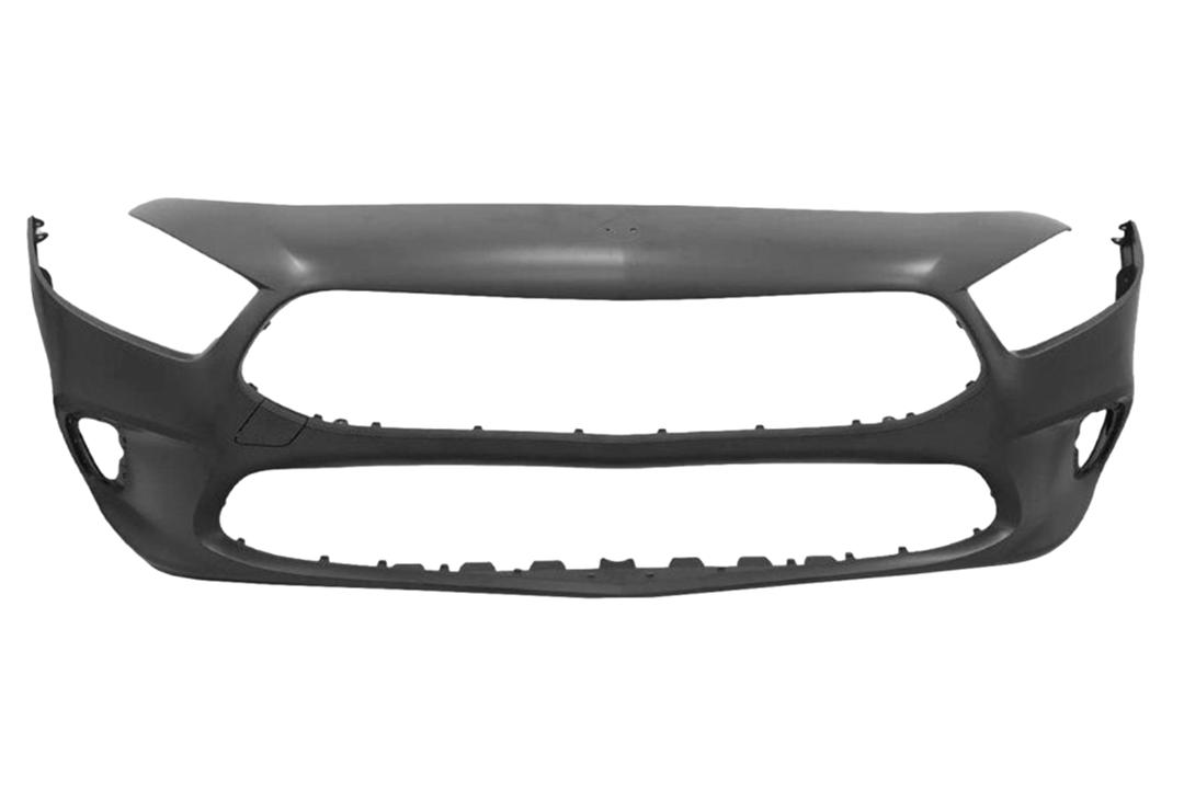 2019-2022 Mercedes-Benz A 220 Front Bumper Painted (OEM | WITHOUT: AMG Line)_WITH: Tow Hook Hole Cover, 2 Active Park Sensor Holes | WITHOUT: Surround View Camera_ 17788042009999_ MB1000597