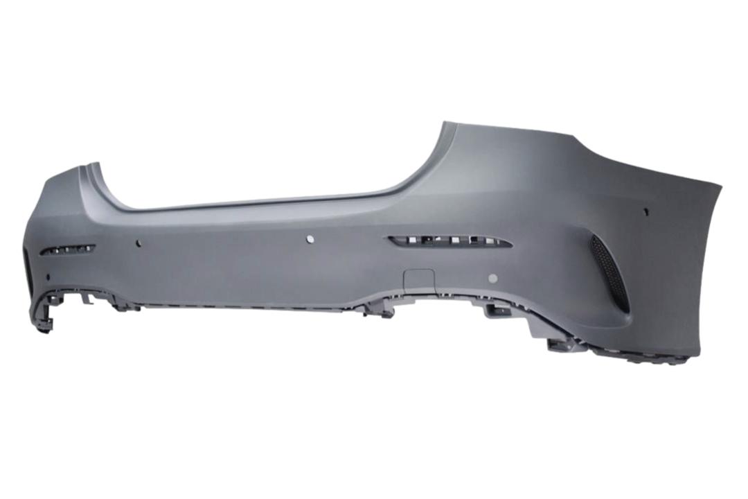 2019-2022 Mercedes-Benz A 35 AMG Rear Bumper Painted (Aftermarket | WITH: AMG Line)_WITH: Tow Hook Hole Cover, Grille Vent Cover, 6 Active Park Assist Sensor Holes_ 17788000029999_ MB1100443