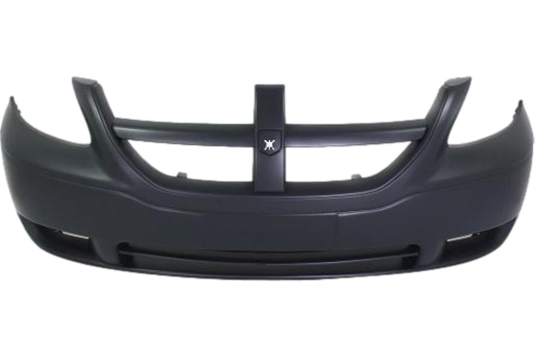 2005-2007 Dodge Caravan Front Bumper Painted WITHOUT: Fog Light Holes, Grained Lower