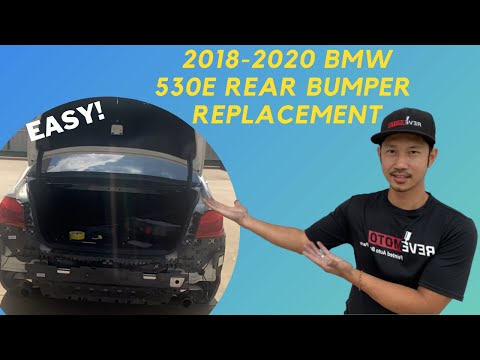 2018-2020 BMW 5-Series : Rear Bumper Painted (WITH: Park Assist Sensor Holes)