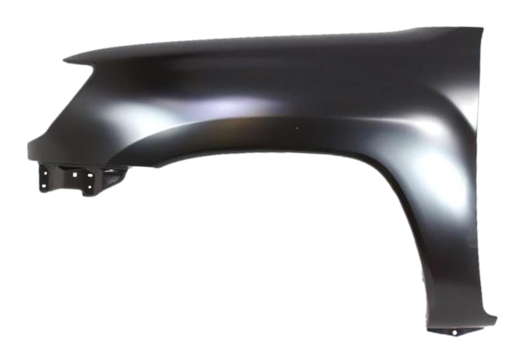 2005-2015 Toyota Tacoma Fender Painted WITHOUT Flare Holes Left; Driver-Side