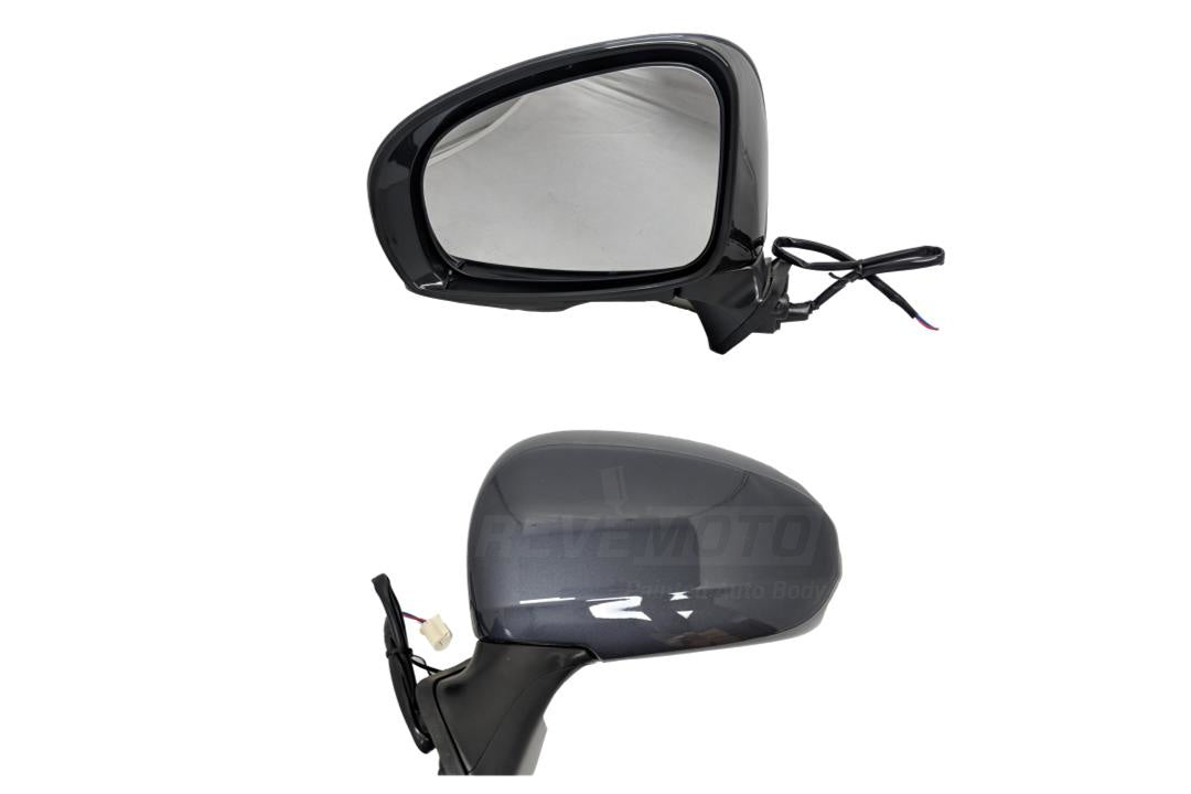 2010-2015 Toyota Prius Side View Mirror Painted Winter Gray Metallic (8V1) Power Non-Heated Foldaway Type L Left, Driver-side 8794047170